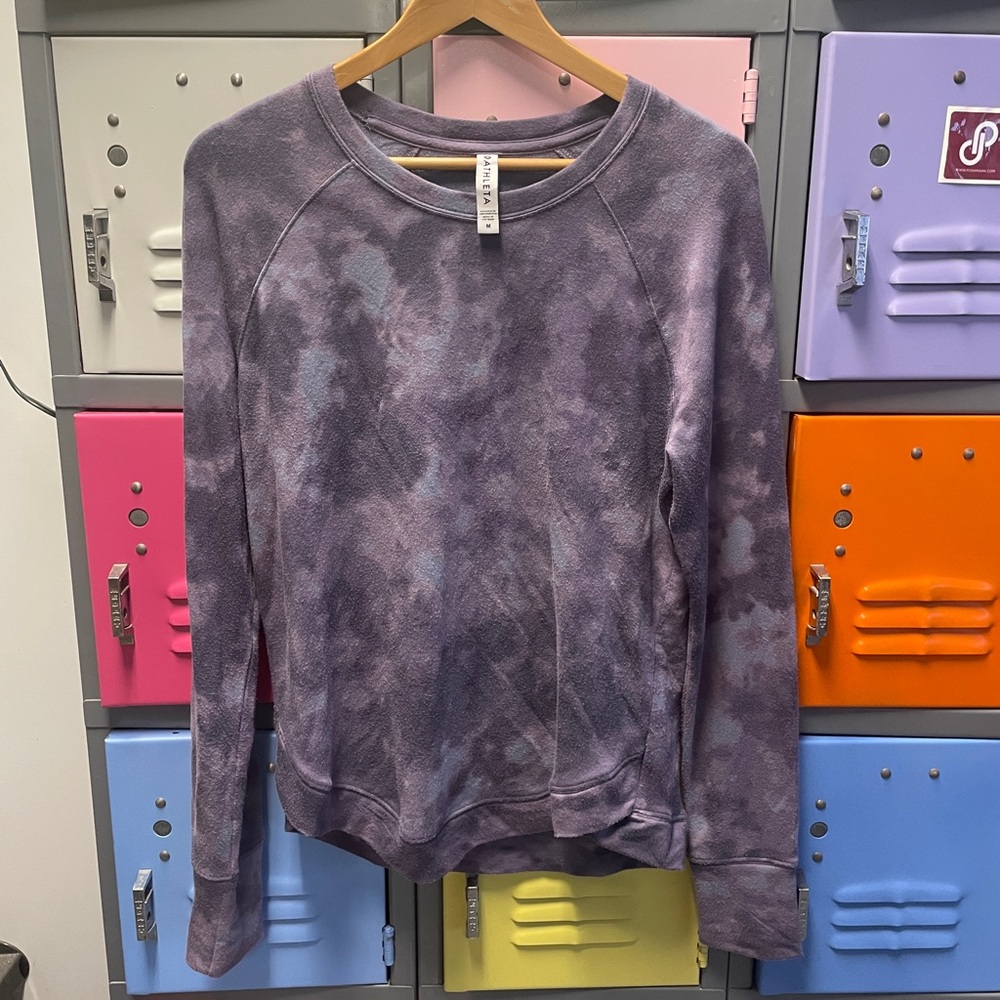 Athleta Lavender Tie-Dye Sweatshirt